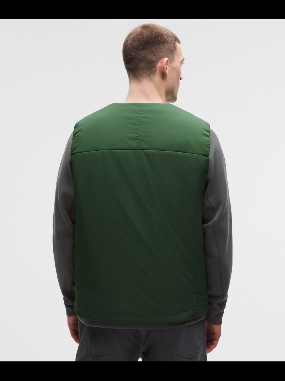 lululemon athletica Men's Quilted Vest in Deep Green - Picture 3 of 7